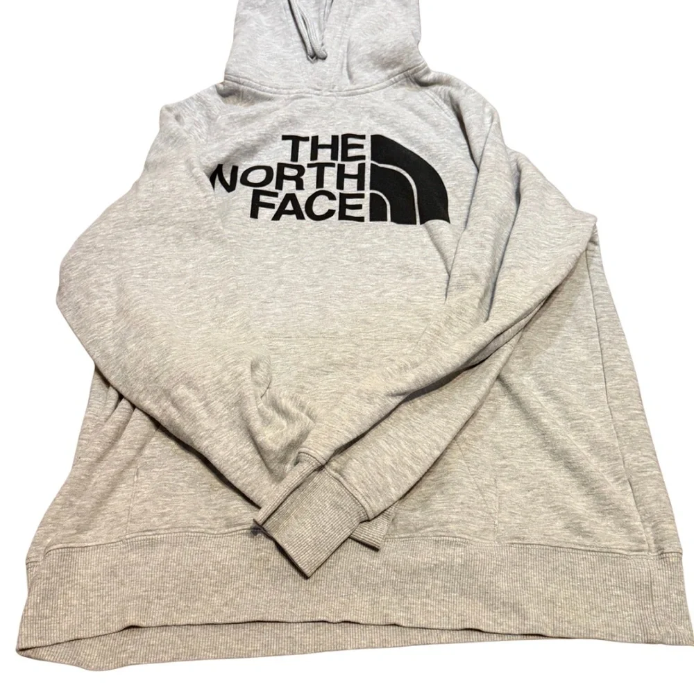 The North Face Gray Hoodie‎ Sweatshirt Women’s Medium Drawstring Cotton Blend